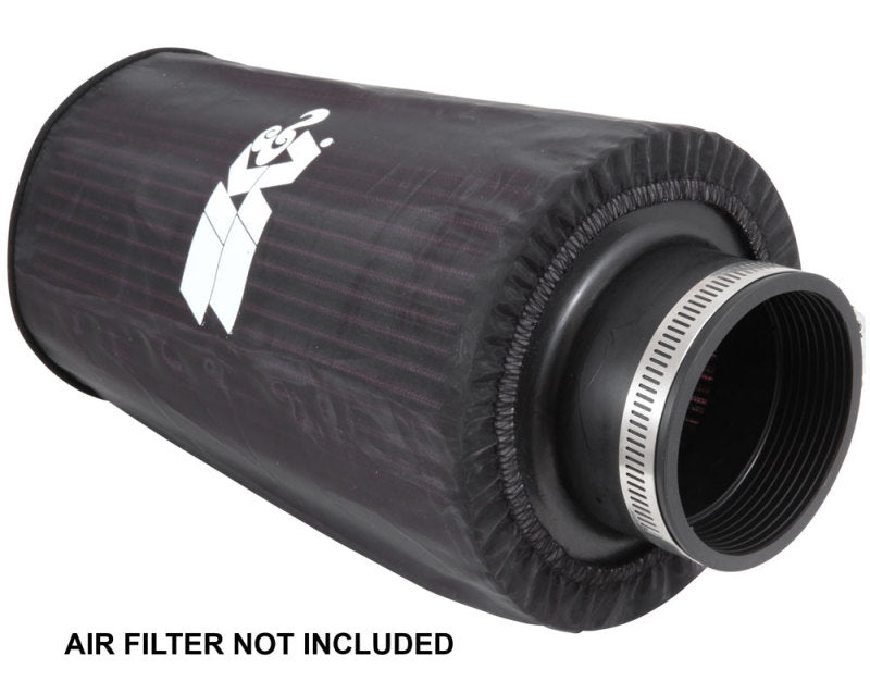 K&N Universal Round Tapered Filter Wrap - Black - 6in Base ID x 4.625in Top ID x 9in Height-thumbmail-6