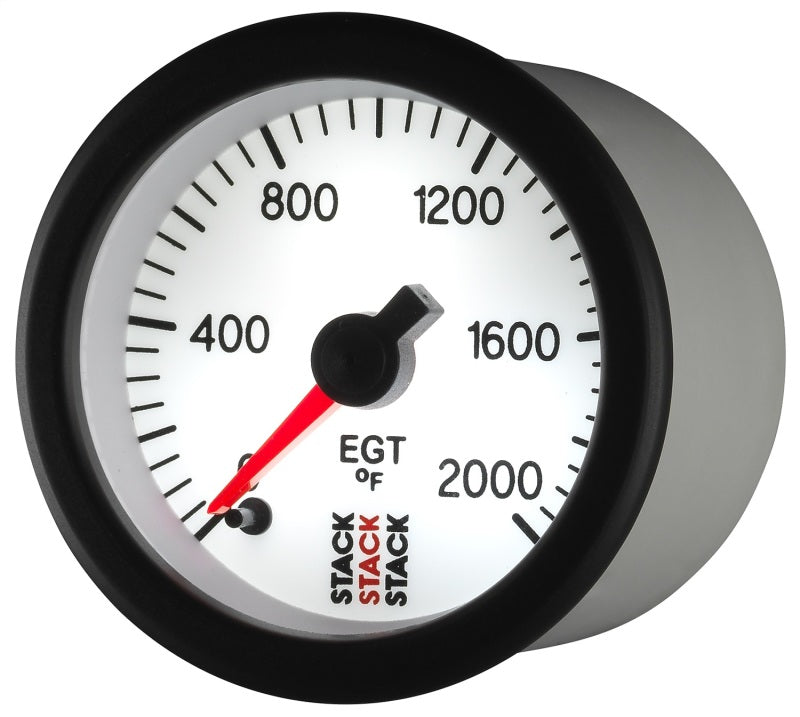 Autometer Stack 52mm 0-2000 Deg F Pro Stepper Motor Exhaust Gas Temp Gauge - White-thumbmail-4