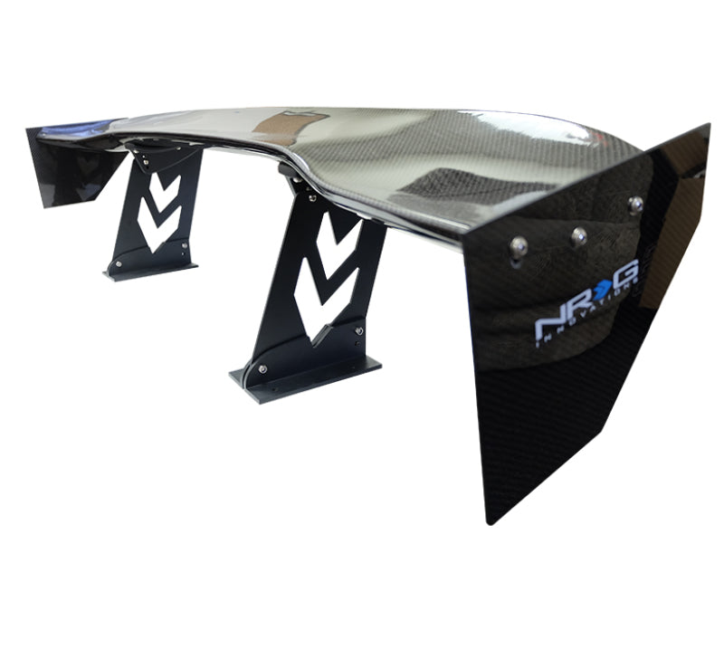 NRG Carbon Fiber Spoiler - Universal (59in.) NRG Logo Large End Plates-thumbmail-5