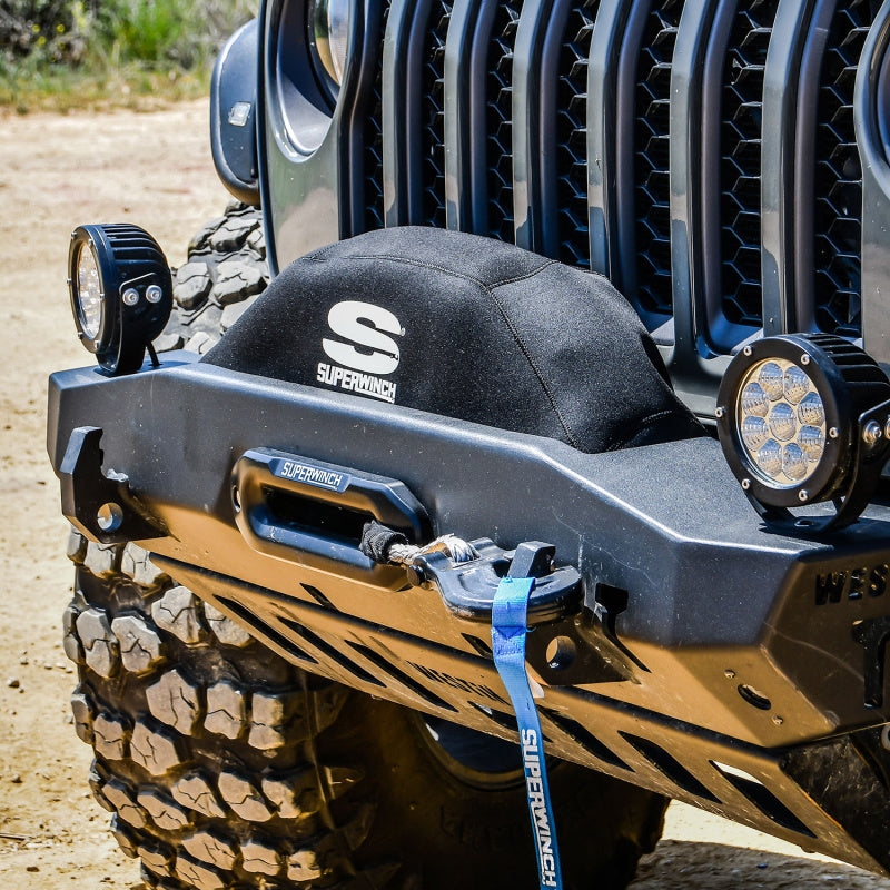 Superwinch Winch Cover for Sx 10000/12000/Talon 9.5 Integrated Winches - Blk Neoprene-thumbmail-3