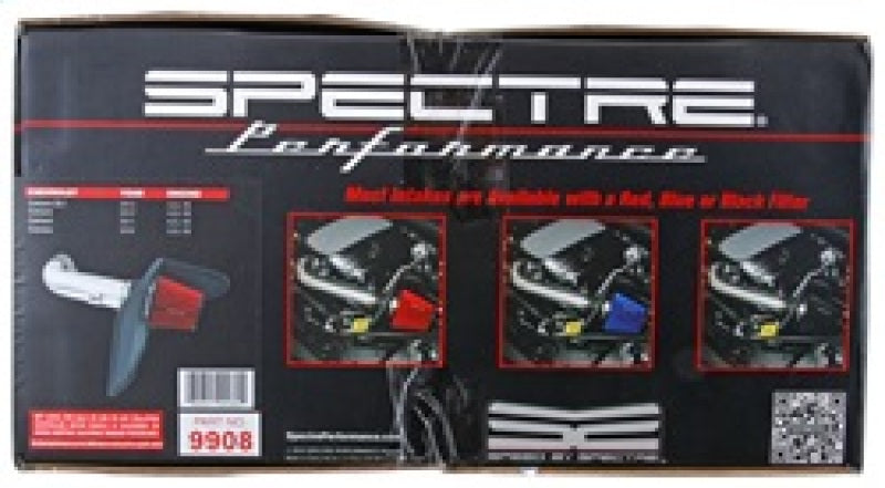 Spectre 10-12 Chevy Camaro V8-6.2L F/I Air Intake Kit - Clear Anodized w/Red Filter-thumbmail-17