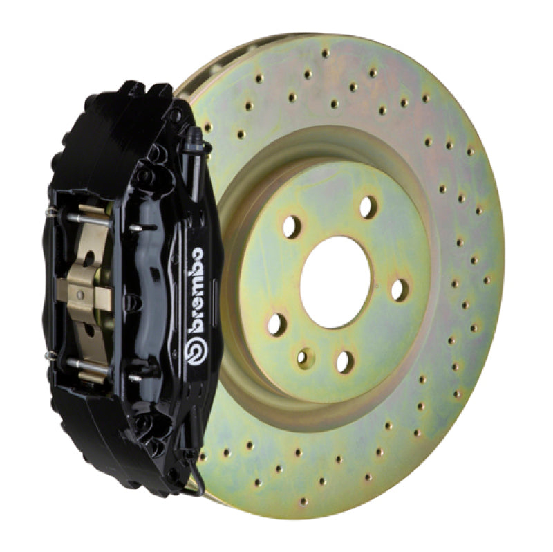 Brembo 16+ Camaro LS/LT/SS Front GT BBK 6 Piston Cast 355x32 1pc Rotor Drilled-Black-thumbmail-1