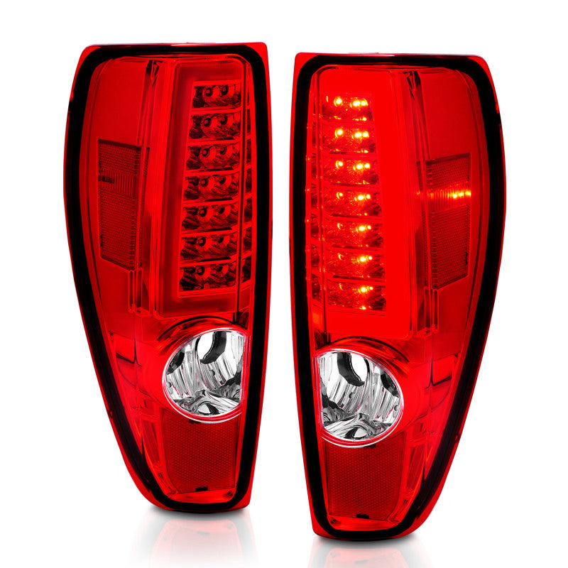 ANZO 2004-2012 Chevrolet Colorado/ GMC Canyon LED Tail Lights w/ Light Bar Chrome Housing Red/Clear-thumbmail-9