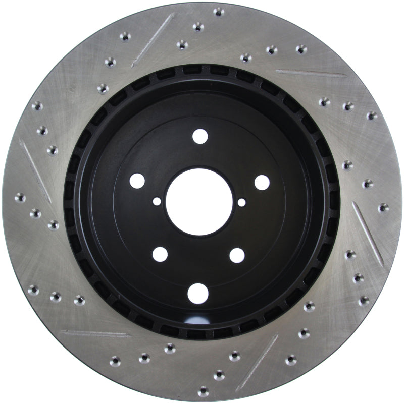 StopTech 08+ Subaru STI (Will Not Fit 05-07) Slotted & Drilled Sport Brake Rotor-thumbmail-6