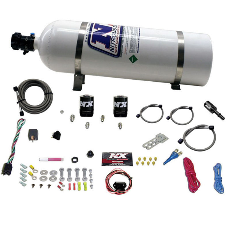Nitrous Express Dodge Hemi/SRT8 Single Nozzle Fly By Wire Nitrous Kit (35-150HP) w/15lb Bottle-thumbmail-2