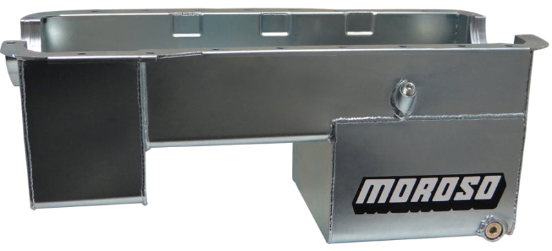 Moroso Ford 289-302 (w/Rear Sump & Billet End Seals) Deep Wet Sump 7qt 9in Steel Oil Pan-thumbmail-1