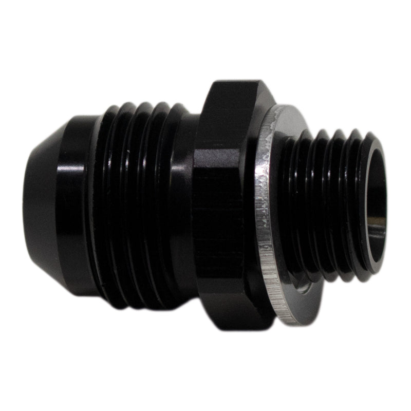 DeatschWerks 8AN Male Flare to M14 X 1.5 Male Metric Adapter (Incl Washer) - Anodized Matte Black-thumbmail-2