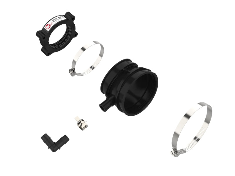 aFe 2020 Vette C8 Silver Bullet Aluminum Throttle Body Spacer / Works With aFe Intake Only - Black-thumbmail-5
