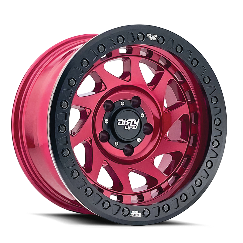 Dirty Life 9313 Enigma Race 17x9 / 5x127 BP / -12mm Offset / 78.1mm Hub Crimson Candy Red Wheel-thumbmail-2