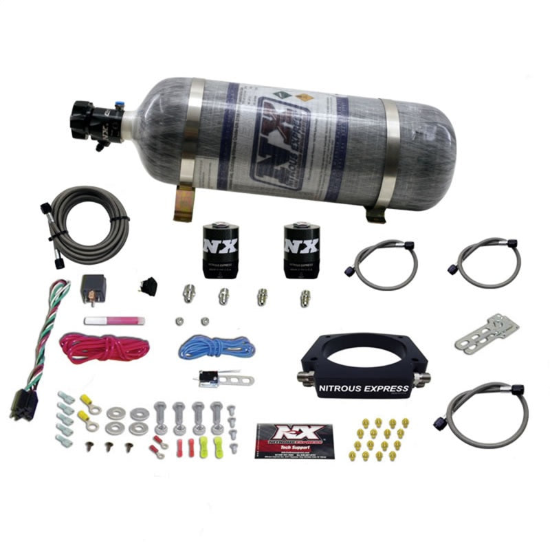Nitrous Express GM LS 102mm Nitrous Plate Kit (50-400HP) w/12lb Composite Bottle-thumbmail-2