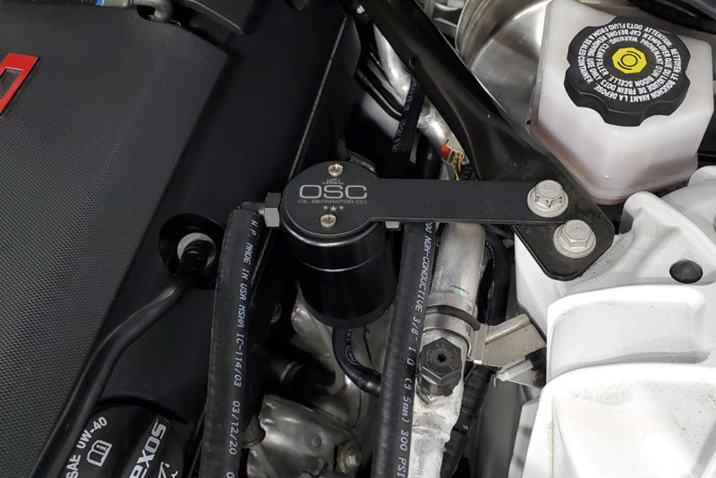 J&L 16-22 Chevrolet Camaro LT1 6.2L Driver Side Oil Separator 3.0 - Black Anodized-thumbmail-3