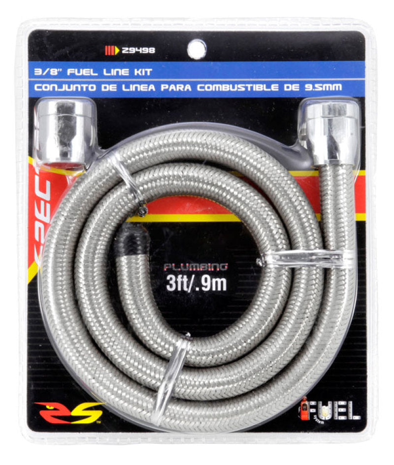Spectre Stainless Steel Flex Fuel Line 3/8in. ID - 3ft. w/Chrome Clamps-thumbmail-9