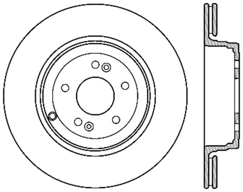 StopTech 10 Hyundai Genesis Coupe w/ Factory Brembo Slotted & Drilled Right Rear Rotor-thumbmail-1
