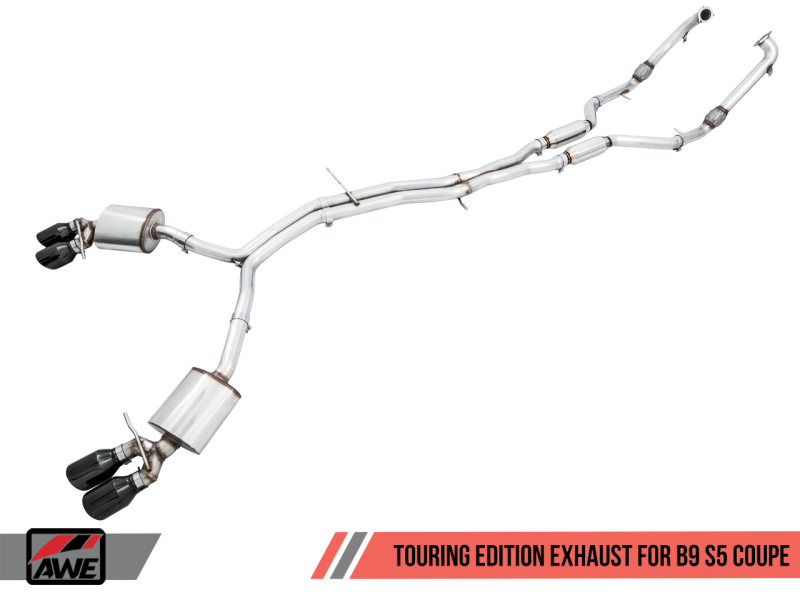 AWE Tuning Audi B9 S5 3.0T Touring Edition Exhaust - Black Diam Tips (102mm)-thumbmail-1