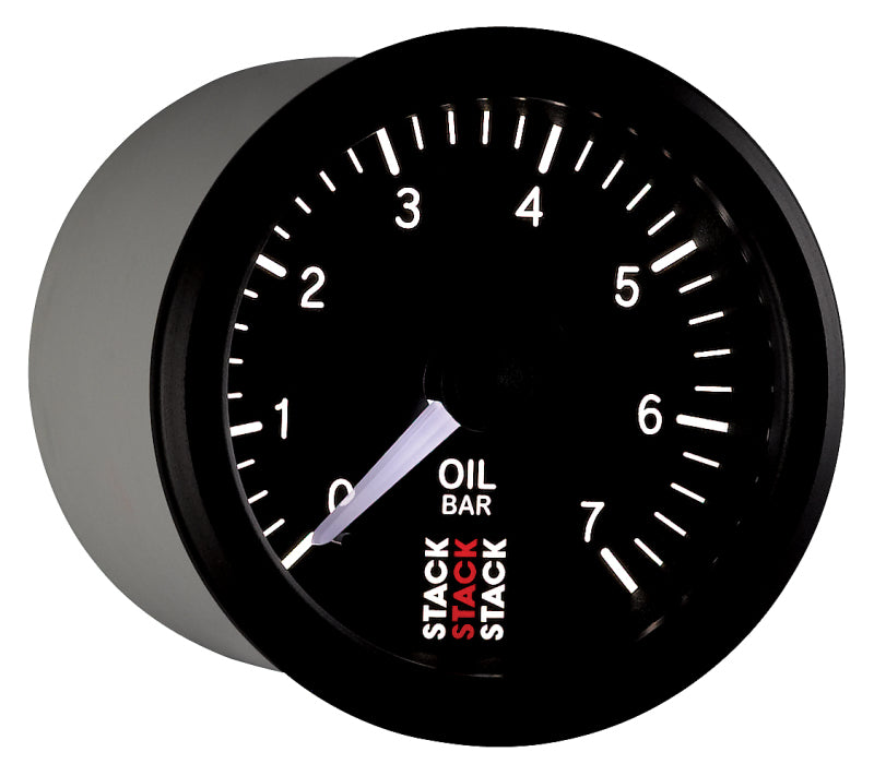 Autometer Stack Instruments 52mm 0-7 BAR M10 (M) Mechanical Oil Pressure Gauge - Black-thumbmail-4