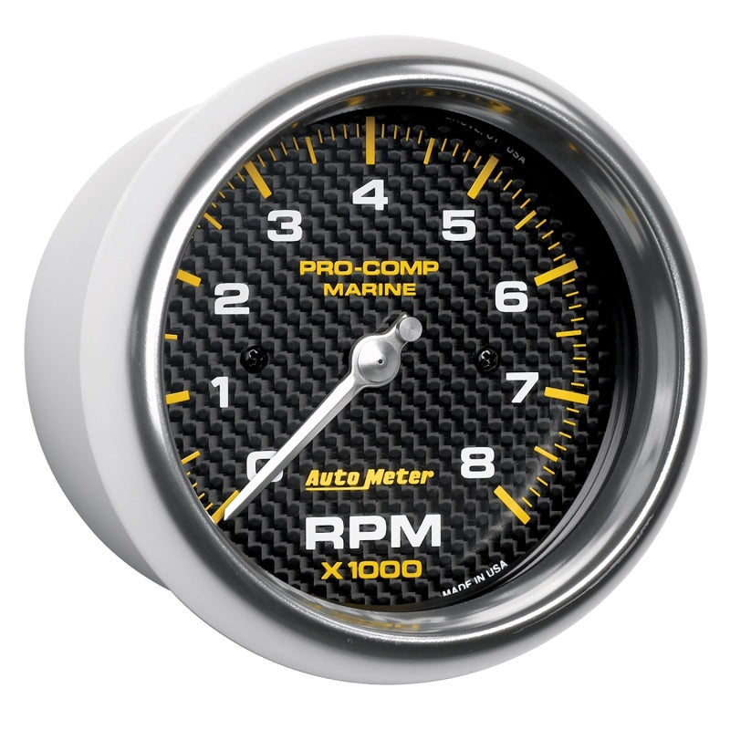 Autometer Marine Carbon Fiber 3-3/8in 8k RPM Tachometer-thumbmail-2