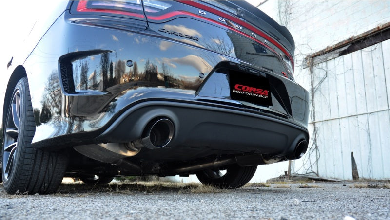 Corsa 15-16 Dodge Charger SRT/Scat Pack/R/T 6.4L Black Xtreme Cat-Back Exhaust-thumbmail-2