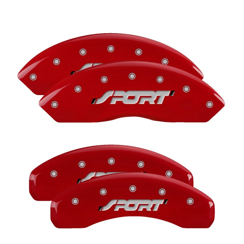 MGP 4 Caliper Covers Engraved Front & Rear Oval logo/Ford Red finish silver ch-thumbmail-2