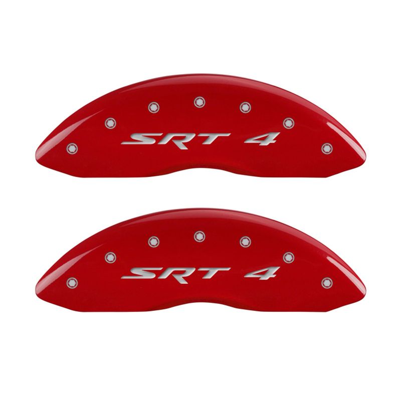 MGP 4 Caliper Covers Engraved Front Charger Engraved Rear RT Red finish silver ch-thumbmail-3
