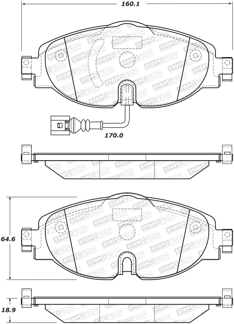StopTech Street Brake Pads - Front-thumbmail-2