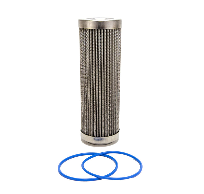 Fuelab 100 Micron Stainless Steel Replacement Element - 6in w/2 O-Rings & Instructions-thumbmail-3