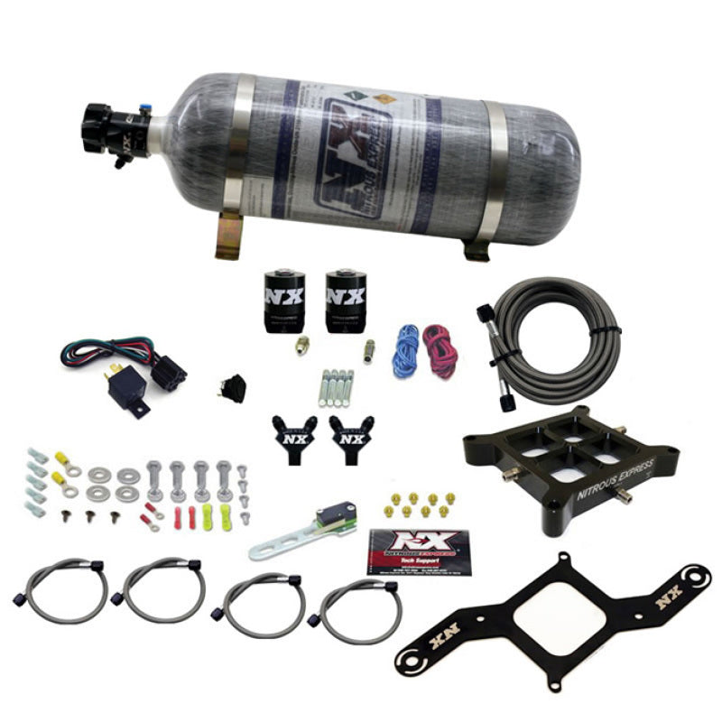 Nitrous Express 4150 Billet Crossbar Stage 6 Nitrous Kit (50-300HP) w/Composite Bottle-thumbmail-2