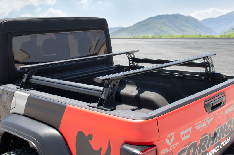 Go Rhino 20-22 Jeep Gladiator JT/16-22 Toy. Tacoma/05-21 Nssn Frontier XRS Cross Bars Kit - Tex. Blk-thumbmail-6