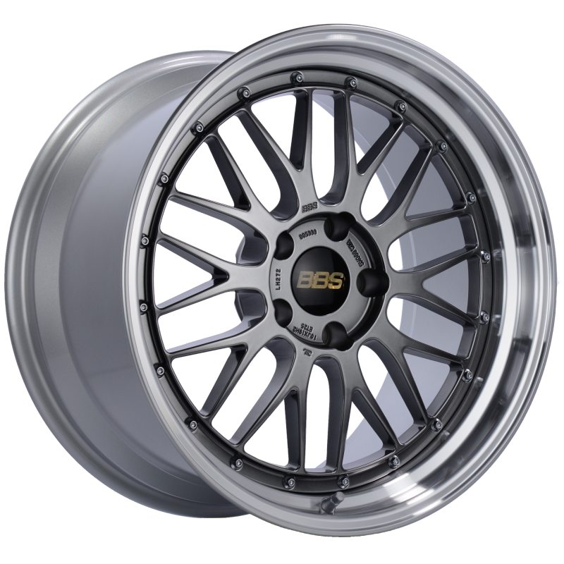 BBS LM 19x8.5 5x112 ET32 Diamond Black Center Diamond Cut Lip Wheel -82mm PFS/Clip Required-thumbmail-1