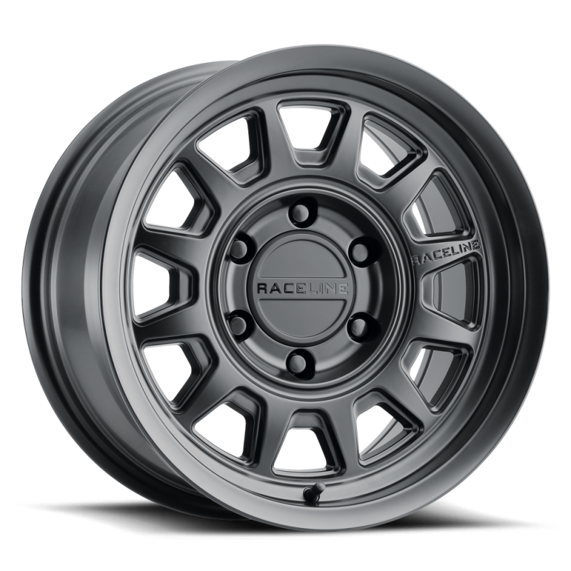Raceline 952B Aero 16x8in / 6x114.3 BP / -6mm Offset / 66.1mm Bore - Satin Black Wheel-thumbmail-1