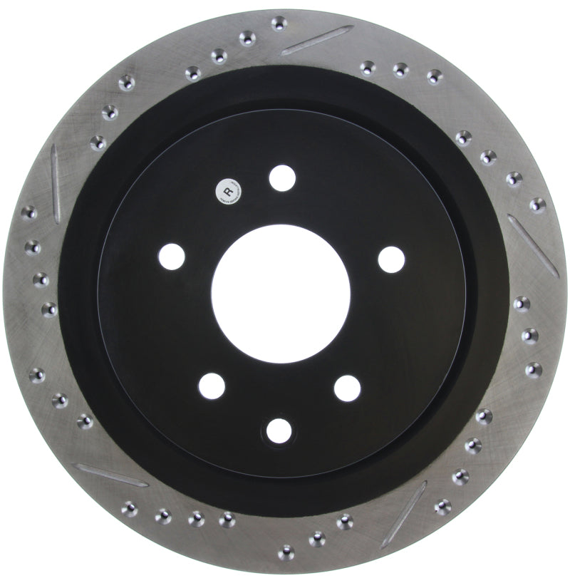 StopTech 06-07 350Z / 05-07 G35 / 06-07 G35X SportStop Slotted & Drilled Rear Right Rotor-thumbmail-7