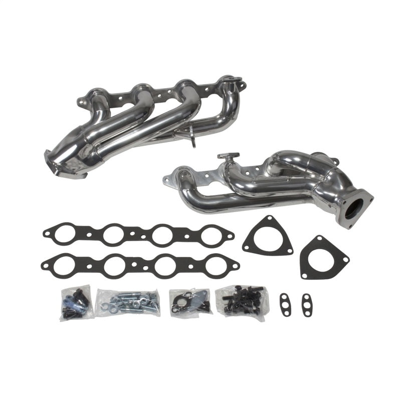 BBK 99-04 GM Truck SUV 4.8 5.3 Shorty Tuned Length Exhaust Headers - 1-3/4 Titanium Ceramic-thumbmail-2