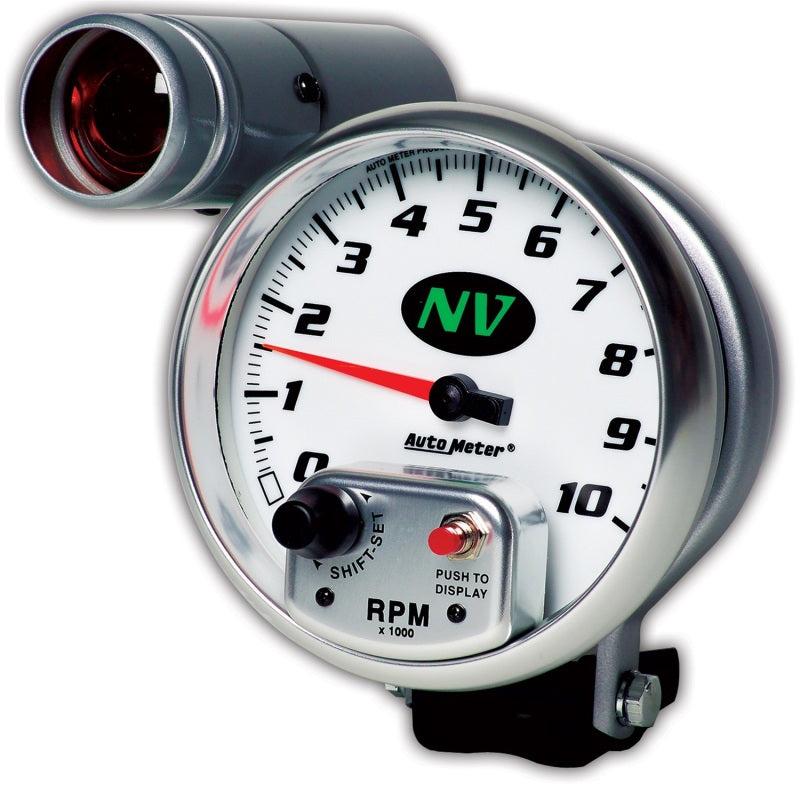 AutoMeter Gauge Tachometer 5in. 10K RPM Pedestal W/ Ext. Shift-Lite NV-thumbmail-2