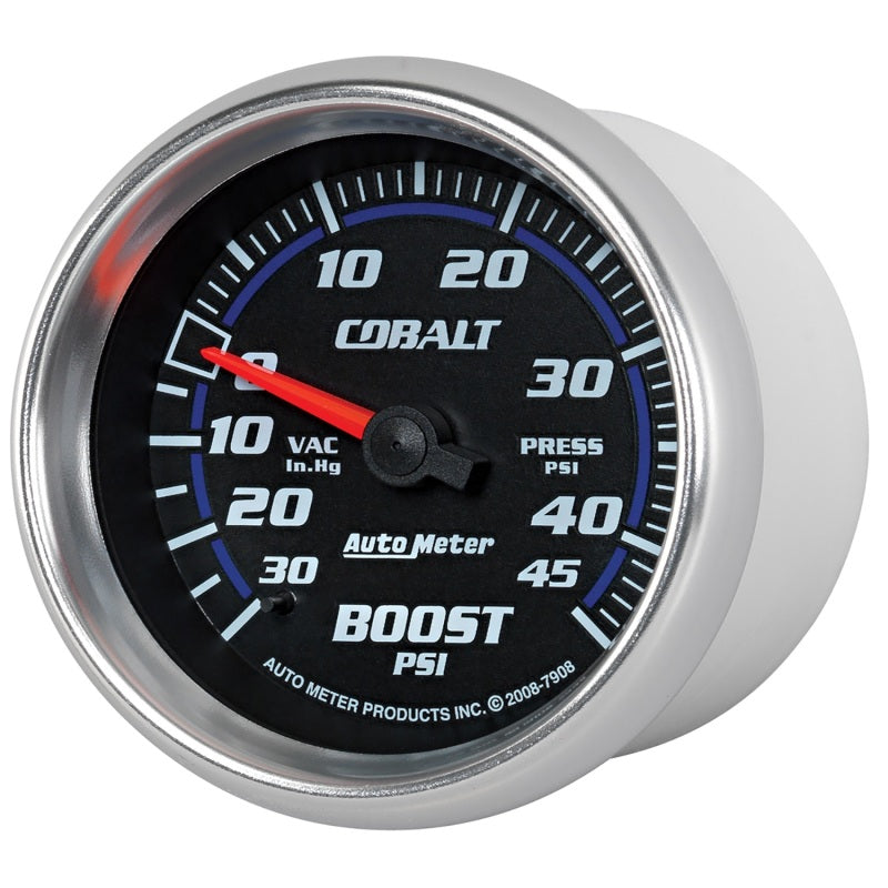 AutoMeter Gauge Vac/Boost 2-5/8in. 30Inhg-45PSI Mechanical Cobalt-thumbmail-4