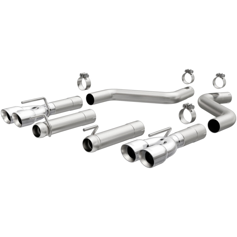MagnaFlow Axle-Back, SS, 3in, Quad Split Rear 3.5 Tips 2015 Dodge Challenger incl SRT Hellcat-thumbmail-3