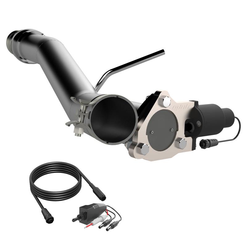 QTP 14-18 Chevrolet Silverado 1500 4.8L/5.3L EC/CC Standard Bed 3in 304SS Aggressor Cutout Mid Pipe-thumbmail-3