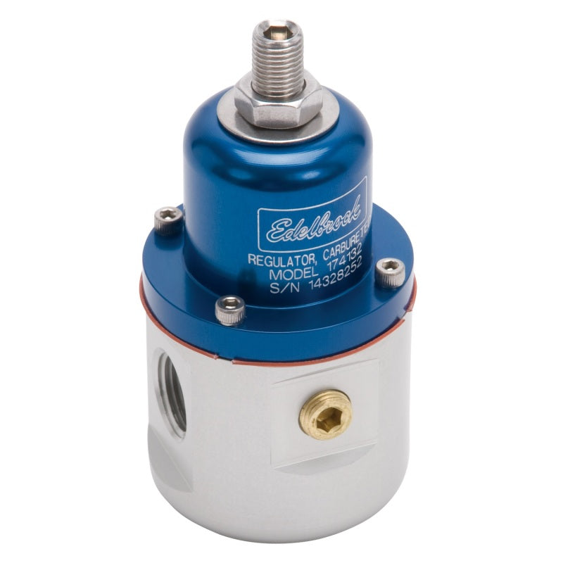 Edelbrock Fuel Pressure Regulator Carbureted 160 GPH 5-10 PSI 3/8In In/Out 3/8In Return Blue/Clear-thumbmail-10