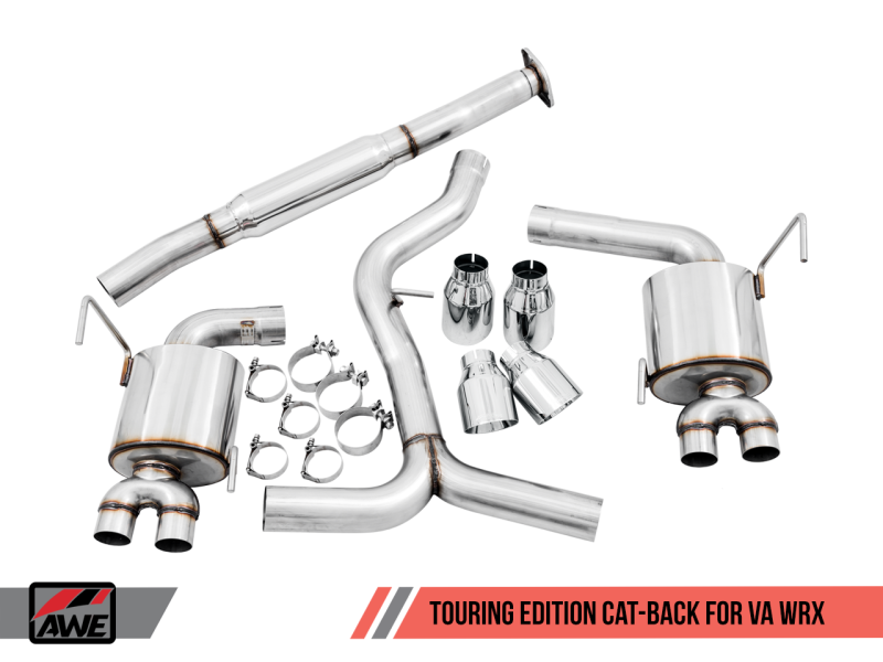 AWE Tuning 2015+ Subaru WRX VA Sedan Touring Edition Exhaust - Chrome Silver Tips (102mm)-thumbmail-4