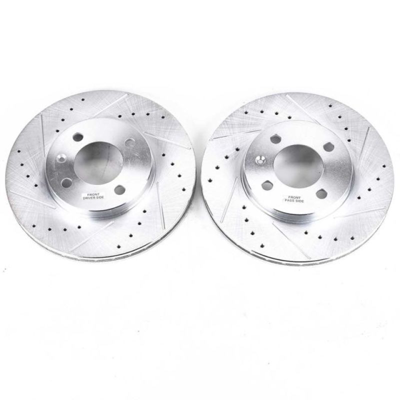 Power Stop 95-02 Volkswagen Cabrio Front Evolution Drilled & Slotted Rotors - Pair-thumbmail-1
