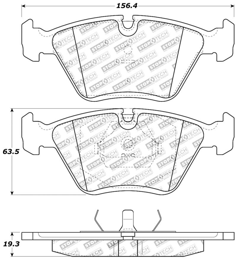 StopTech 95-99 BMW M3 / 01-07 M3 E46 / 89-93 M5 / 98-02 Z3 M series / 93-95 530 Front Brake Pads-thumbmail-7