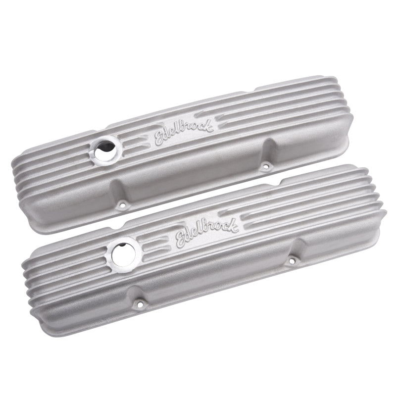 Edelbrock Valve Cover Classic Series Chevrolet 1959-1986 262-400 CI V8 w/ Breather Holes Satin-thumbmail-6
