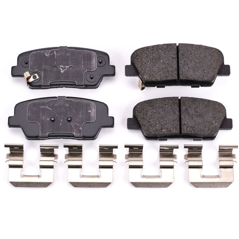 Power Stop 2010 Hyundai Genesis Rear Z17 Evolution Ceramic Brake Pads w/Hardware-thumbmail-1