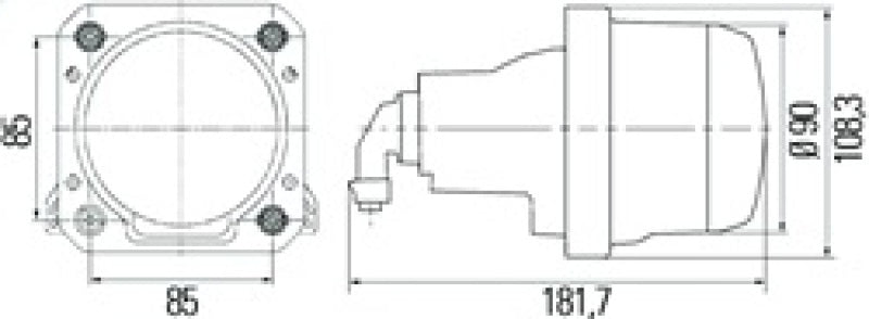Hella 90mm Bi-Halogen / Bi-Xenon V2 Shutter Pigtail-thumbmail-4