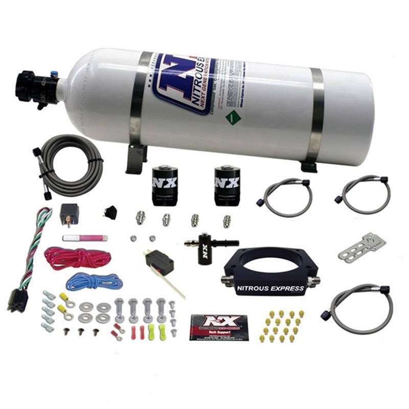 Nitrous Express LT2 C8 Nitrous Plate Kit (50-300HP) w/15lb Bottle-thumbmail-2