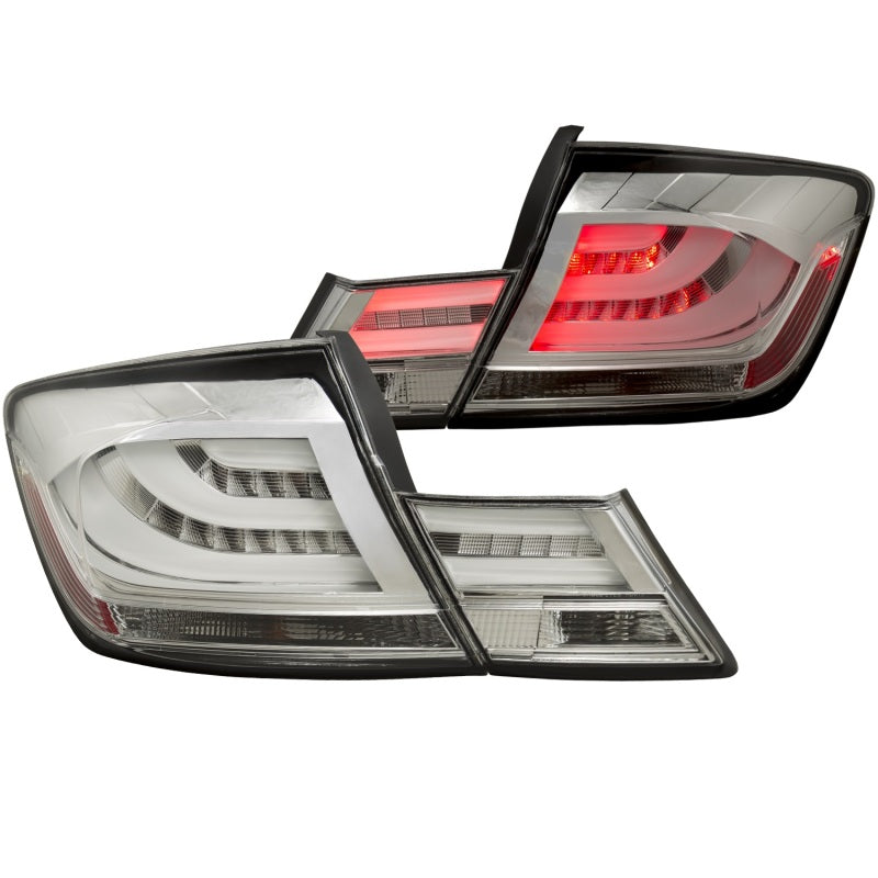 ANZO 2013-2015 Honda Civic (excludes hybrid) LED Taillights Chrome-thumbmail-2