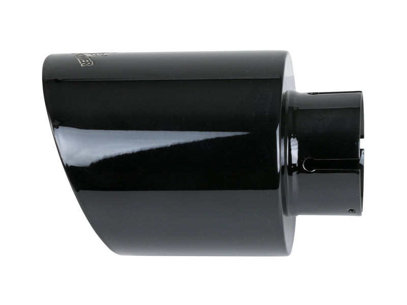 aFe Takeda 409 SS Clamp-On Exhaust Tip 2.5in. Inlet / 4.5in. Outlet / 7in. L - Black-thumbmail-5