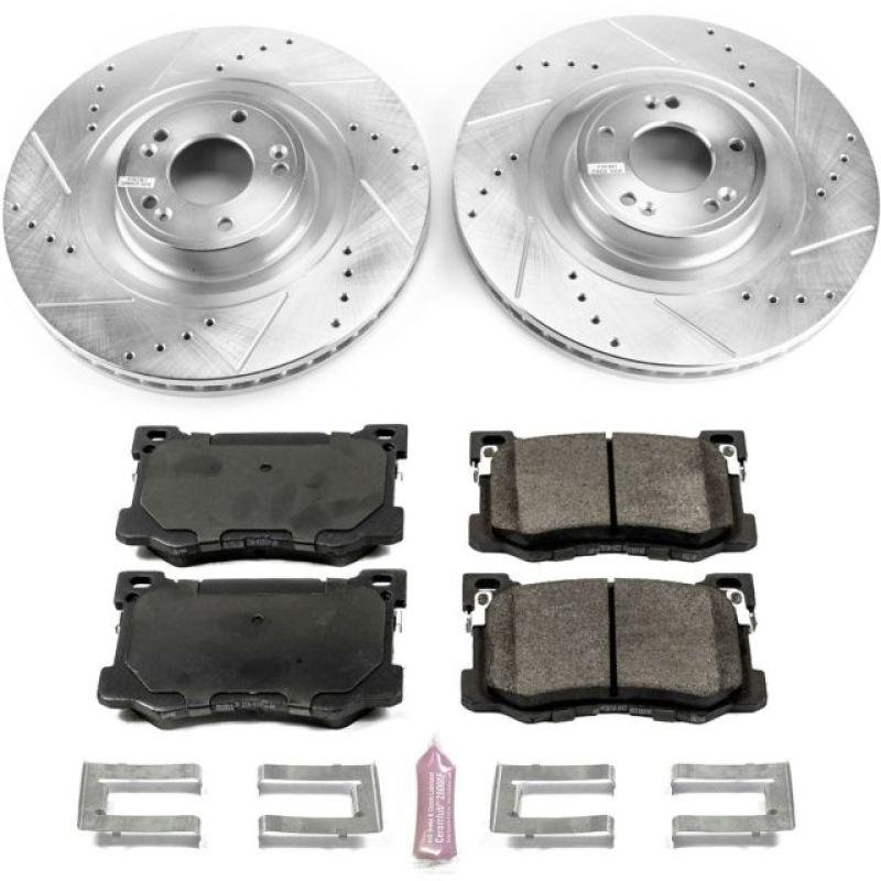 Power Stop 15-16 Hyundai Genesis Front Z23 Evolution Sport Brake Kit-thumbmail-1