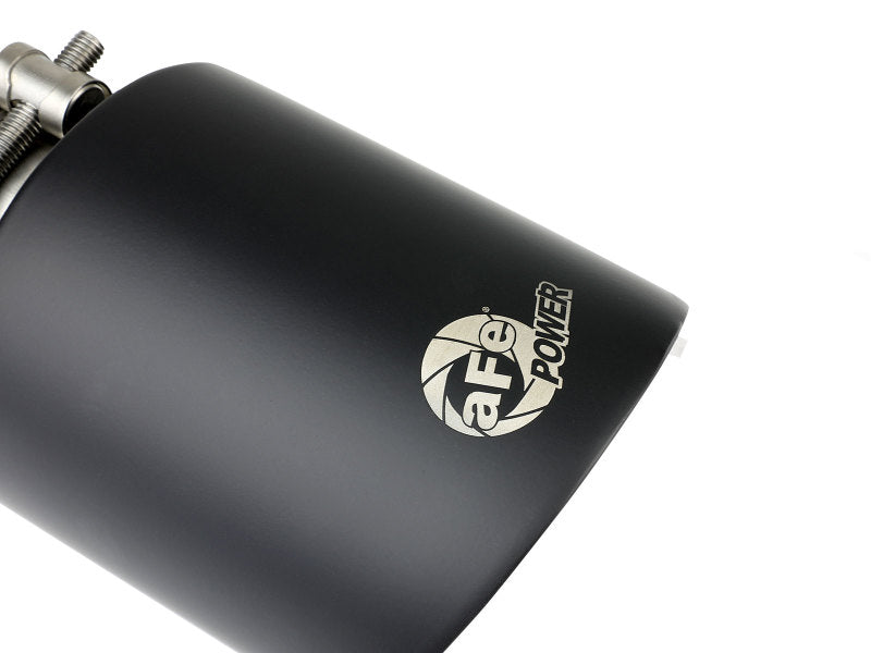 aFe Takeda 304 SS Clamp-On Exhaust Tip 2.5in. Inlet / 4.5in. Outlet / 7in. L - Black-thumbmail-2