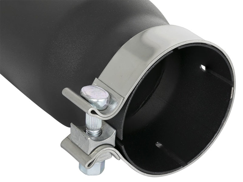 aFe MACH Force-Xp 409 Stainless Steel Exhaust Tip 3.5 In x 4.5in Out x 12in L Clamp-On-thumbmail-3