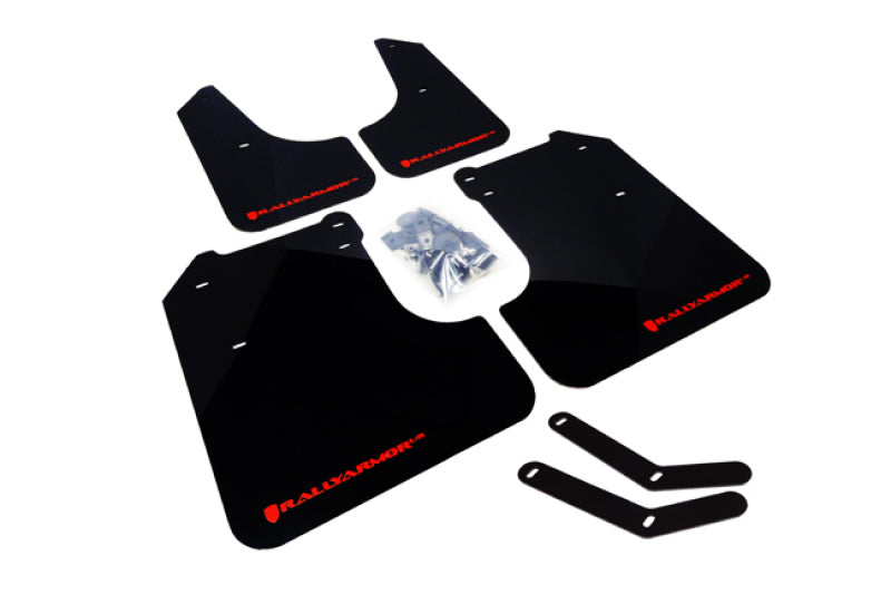 Rally Armor 08-10 Subaru WRX (Hatch & Sedan) / 08-11 Impreza 2.5i Black UR Mud Flap w/ Grey Logo-thumbmail-1
