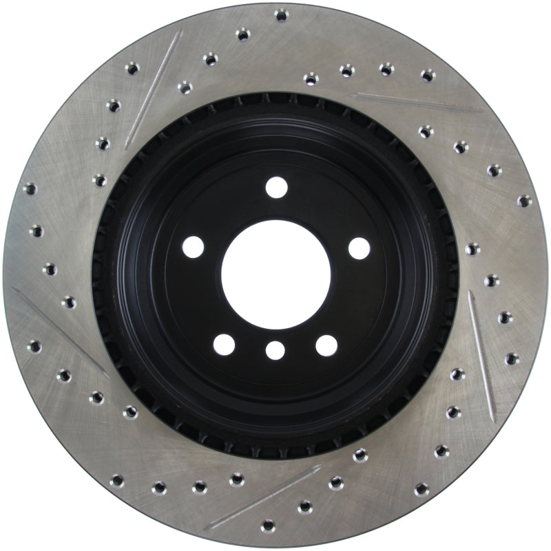 StopTech 06 BMW 330 / 07-09 BMW 335 Slotted & Drilled Left Rear Rotor-thumbmail-6